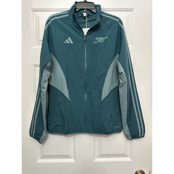 Size S Men’s Adidas Arsenal Athletic Jacket Rich Green/Hazy Emerald HZ2072 NEW - Picture 1 of 3
